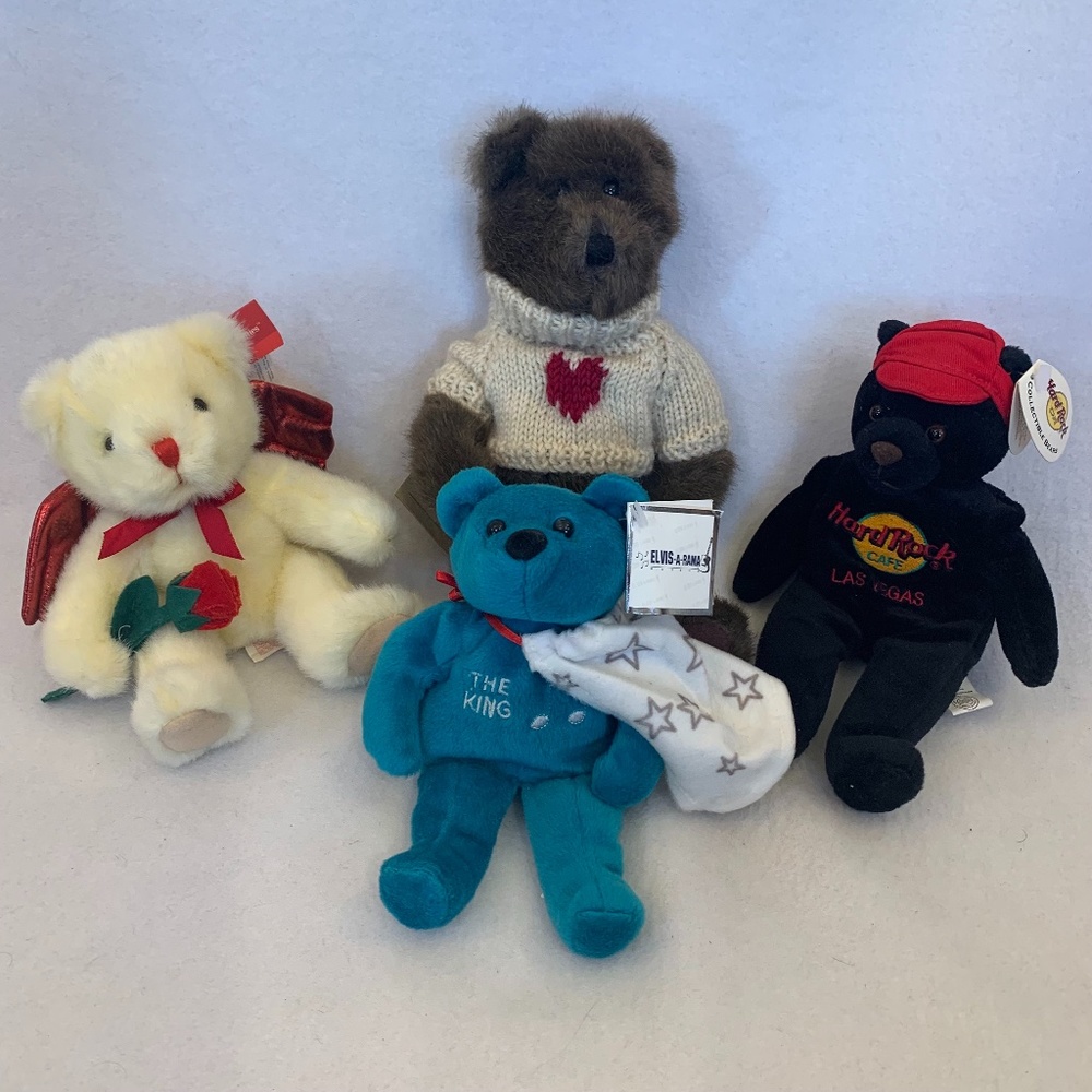 FOUR Stuffed Bears Each 8-11"